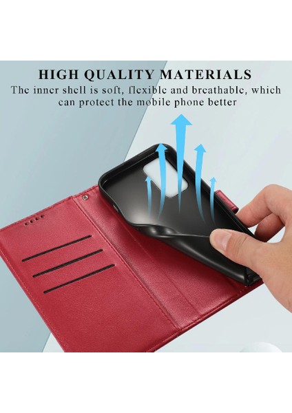 Oneplus 9 Şok Emici Kickstand Üç Kart Yuvaları Için Flip Case (Yurt Dışından)
