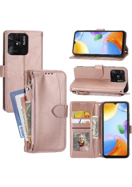 Xiaomi Redmi Için Flip Case 12C/11A 4g Kart Tutucu Manyetik Kapatma Pu (Yurt Dışından)