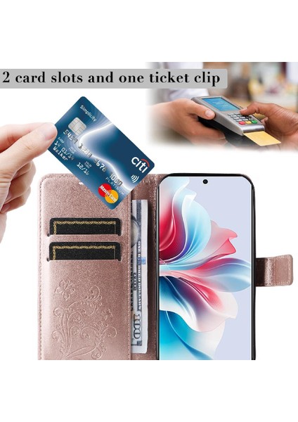 Oppo Için Kılıf Oppo 11F 5g Manyetik Kapak Flip Kickstand Kart Yuvası ile Pu (Yurt Dışından) modelleri