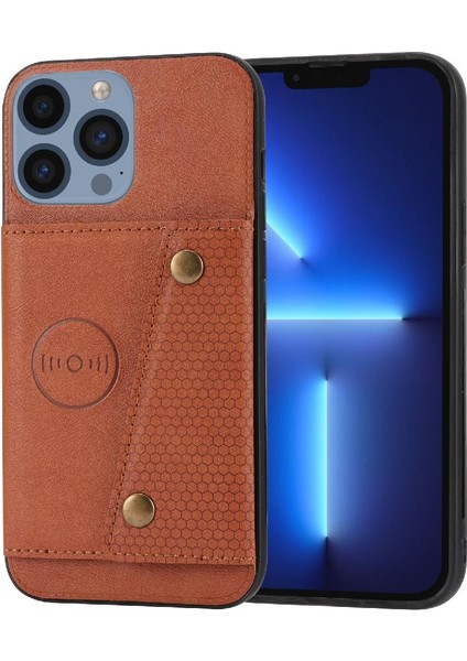 Iphone 14 Artı Kickstand Cüzdan Kılıf Buit Için Cüzdan Durumda Demir Kart (Yurt Dışından) indirimleri