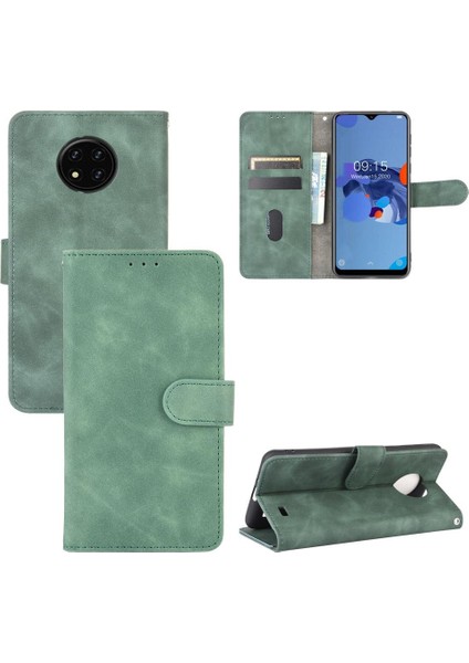 Kart ile Oukitel C19 Tam Koruma Deri Folio Flip Case Için Kılıf (Yurt Dışından)