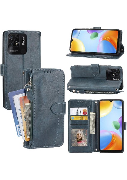Xiaomi Redmi 10C Için Flip Case Pu Deri Kayış Kart Tutucu Kickstand (Yurt Dışından)