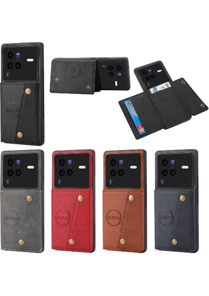 Vivo Vivo Darbeye Koruyucu Kickstand Cüzdan Durumda Buit Için Cüzdan Durumda (Yurt Dışından)