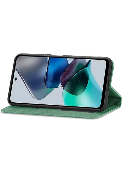 Moto G23 Deri Kılıf Cüzdan Fermuar Kordon Basit Iş Için Kılıf (Yurt Dışından)