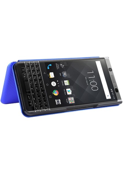 Blackberry Keyone Manyetik Karbon Fiber Tam Koruma Deri Için Kılıf (Yurt Dışından)