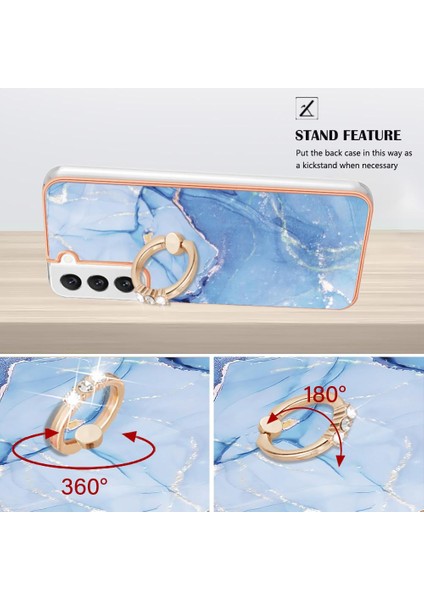 Samsung Galaxy S22 5g Tampon 360 &deg; Dönebilir Halka Mermer Tpu Için Kılıf (Yurt Dışından) fiyatları