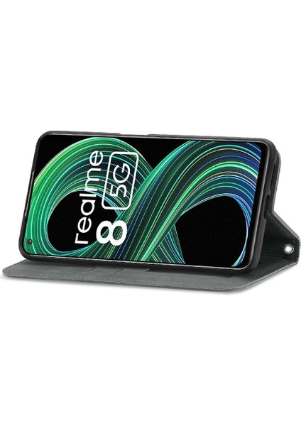 Realme 8 5g/8 Pro Basit Iş Kordon Cüzdan Fermuar Durumda (Yurt Dışından)