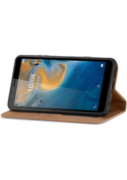 Zte Blade Case Fermuar Deri Kılıf Basit Iş Kordon (Yurt Dışından) modelleri