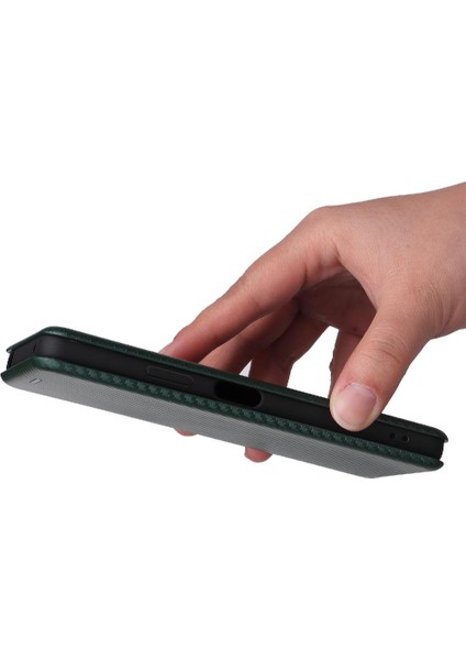 Sony 10 Iv Deri Folio Flip Case Için Kılıf Manyetik Karbon Fiber Tam (Yurt Dışından) indirimleri