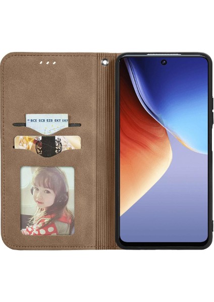 Tecno Camon 19 Deri Çanta Basit Iş Cüzdan Kordon Için Kılıf (Yurt Dışından)