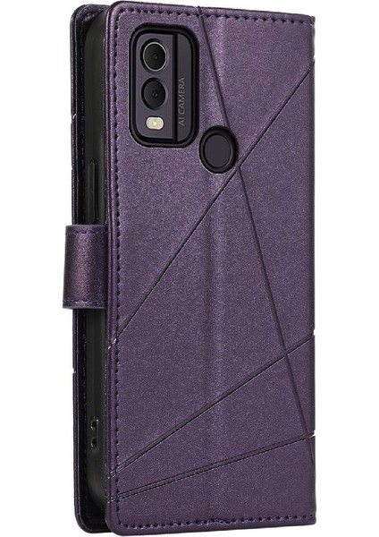 Nokia C22 Üç Kart Yuvaları Şok Emici Kickstand Için Flip Case (Yurt Dışından)