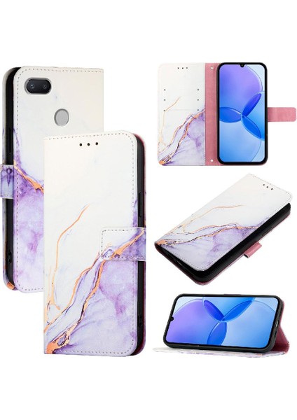 Xiaomi Redmi 6/6A Cüzdan Kickstand Mermer Desen Pu Deri (Yurt Dışından)