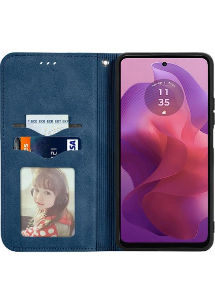 Motorola Moto G24 Flip Kapak Cüzdan Için Flip Case Basit Iş Deri (Yurt Dışından) fırsatları