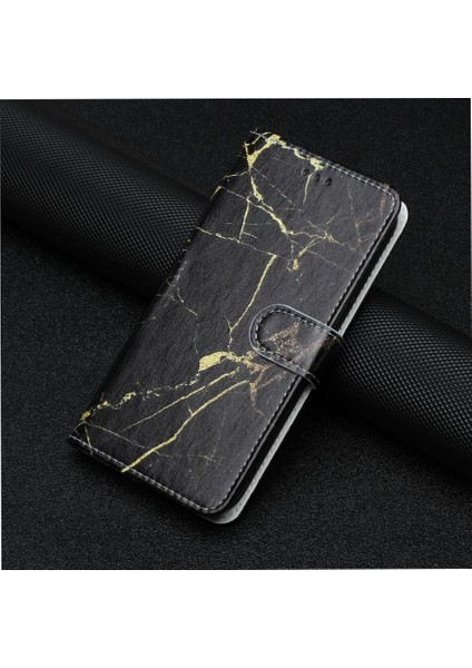 Huawei P40 Pro Kart Yuvaları Tutucu Için Flip Case Mermer Desen Manyetik Pu (Yurt Dışından) modelleri