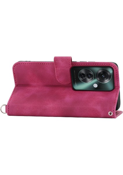 Oppo Oppo 11F Darbeye Dayanıklı Kabartmalı Çoklu Kredi Kartı Yuvaları Için Flip Case (Yurt Dışından)