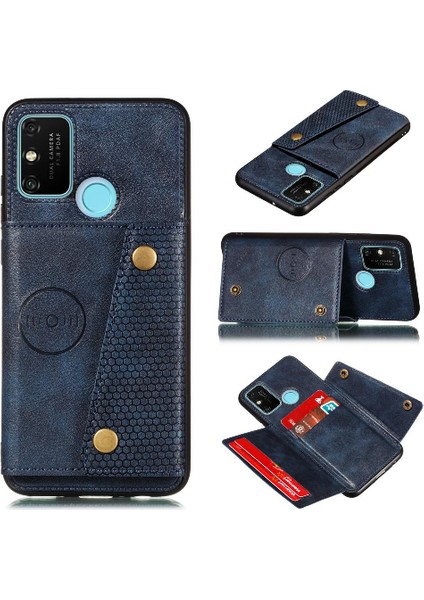 Cüzdan Kılıf Için Oppo A53 4g/oppo A53S Darbeye Koruyucu Kickstand Kart (Yurt Dışından)