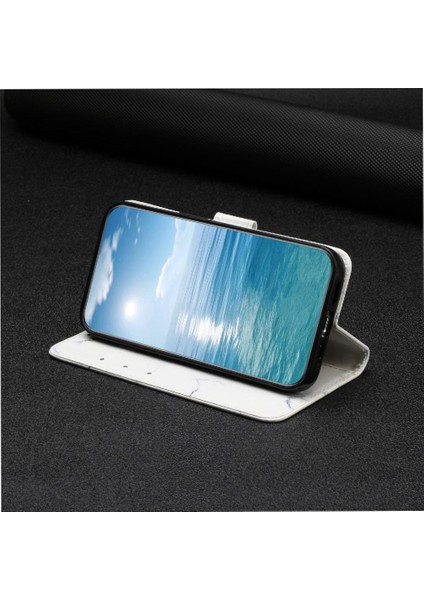 Xiaomi Redmi Not 11 Için Flip Case 5g Manyetik Mermer Desen Kart Yuvaları (Yurt Dışından)
