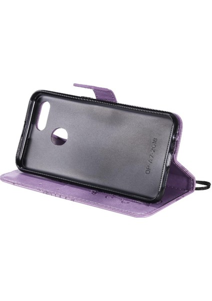 Oppo A7 Için Flip CASE/A5S Flip Kickstand Kart Yuvası Standı ile Pu Deri (Yurt Dışından) modelleri