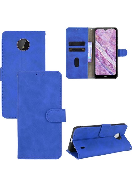 Kart ile Nokia C10 Deri Folio Flip Case Kart Ekleme Için Kılıf (Yurt Dışından)