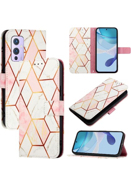 Oneplus 9 Için Kılıf Kickstand Mermer Desen Cüzdan Pu Deri (Yurt Dışından) indirimleri