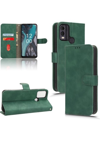 Kart ile Nokia C22 Tam Koruma Deri Folio Flip Case Için Kılıf (Yurt Dışından)