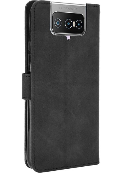 Kart Tutucu Kickstand Deri ile Asus Zenfone 7 Pro ZS671KS Için Kılıf (Yurt Dışından)