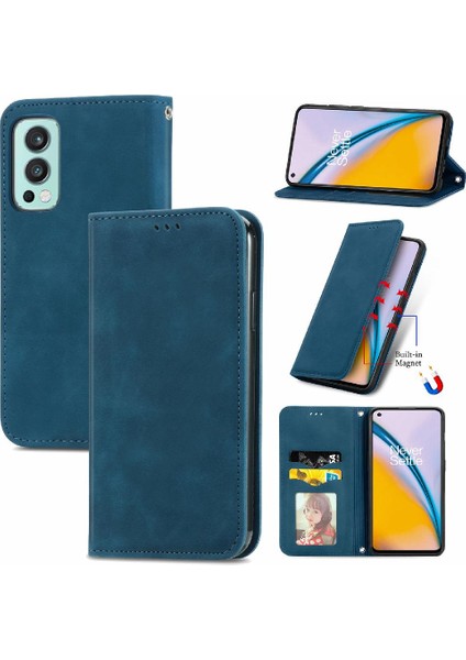 Oneplus Nord 2 Için Kılıf Darbeye Basit Iş Cüzdan Kapak Kılıfı (Yurt Dışından)