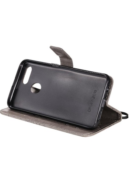 Oppo A7 Için Flip CASE/A5S Flip Kickstand Kart Yuvası Standı ile Pu Deri (Yurt Dışından) modelleri