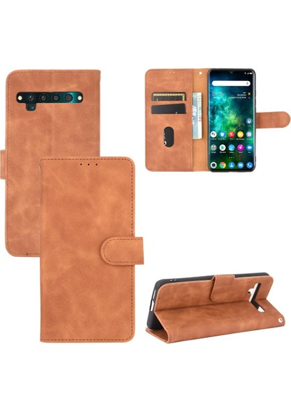 Tcl 10 Pro Kart Ekleme Koruyucu Kapak Için Kılıf Deri Folio Kapak (Yurt Dışından)