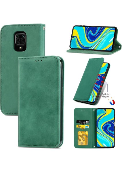 Redmi Not 9 Için Kılıf Pro Darbeye Basit Iş Cüzdan Kapak Çevirin (Yurt Dışından)