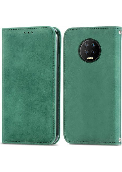 Infinix Not 7 Fermuar Kordon Cüzdan Deri Kılıf Için Kılıf Basit (Yurt Dışından)