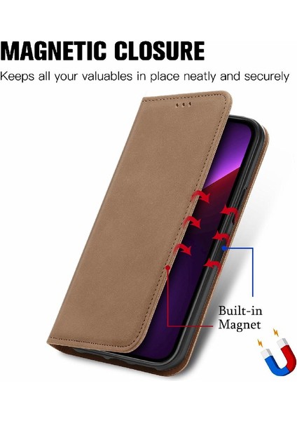 Iphone 13 Için Kılıf Cüzdan Basit Iş Kapak Kapak Darbeye Deri (Yurt Dışından) modelleri