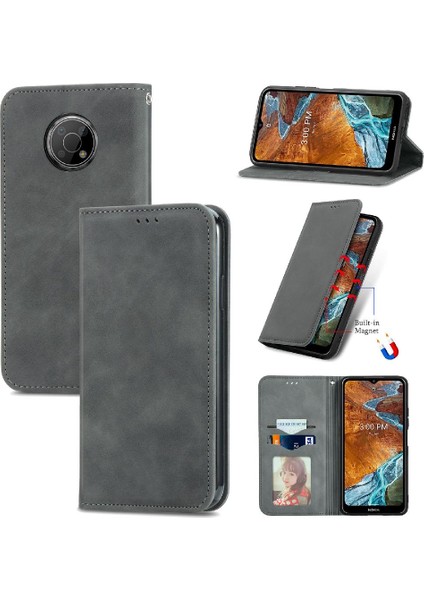 Nokia G300 Için Kılıf Darbeye Deri Kılıf Basit Iş Cüzdan Flip (Yurt Dışından)