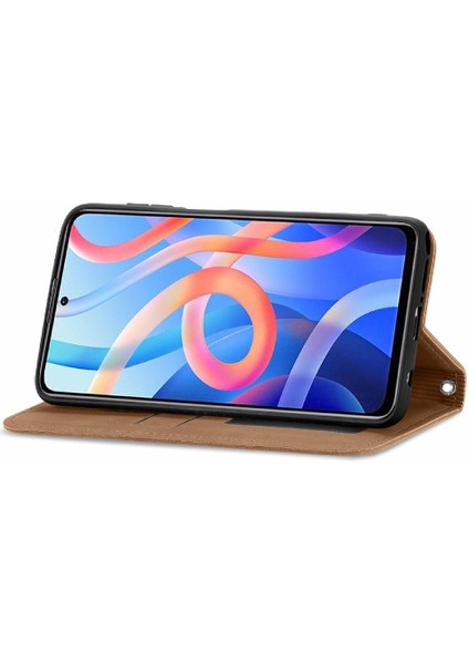 Redmi Not 11 Için Kılıf Basit Iş Cüzdan Deri Kılıf Darbeye (Yurt Dışından) modelleri