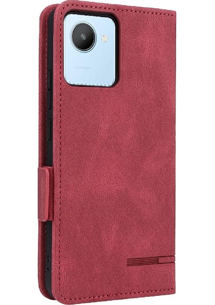 Oppo Realme C30 Kart Ekleme Deri Için Kılıf Folio Flip Case Tam (Yurt Dışından) modelleri