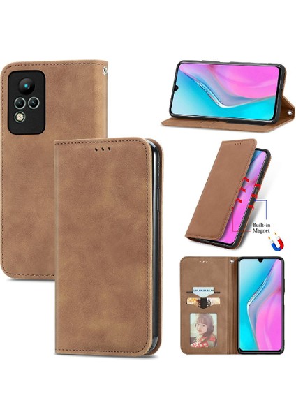 Infinix Not 11 Kordon Cüzdan Fermuar Deri Kılıf Için Kılıf Basit (Yurt Dışından)
