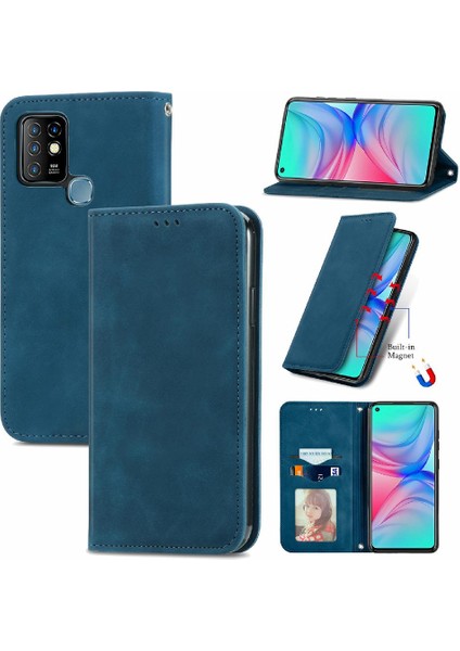Infinix Sıcak 10 Kordon Fermuar Deri Çanta Cüzdan Basit (Yurt Dışından)