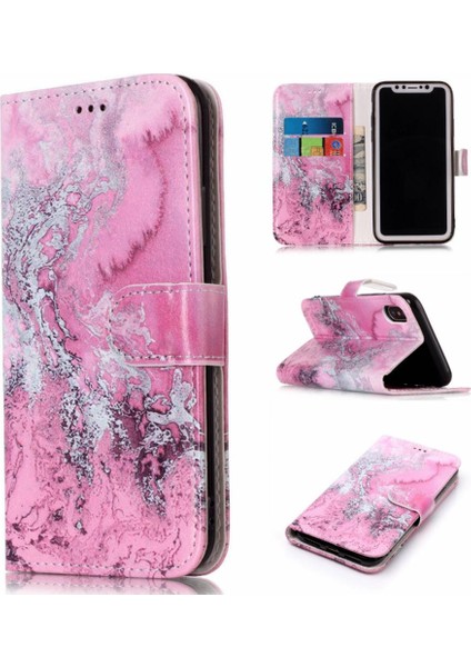 Iphone x Için Flip Case/xs Mermer Desen Tam Koruma Pu Deri Cüzdan (Yurt Dışından) fiyatları