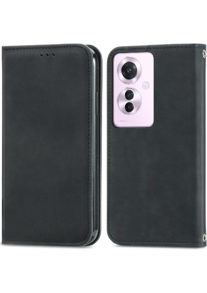 Oppo Flip 11F 5g Için Flip Case Darbeye Cüzdan Deri Kılıf Kapak Çevirin (Yurt Dışından)