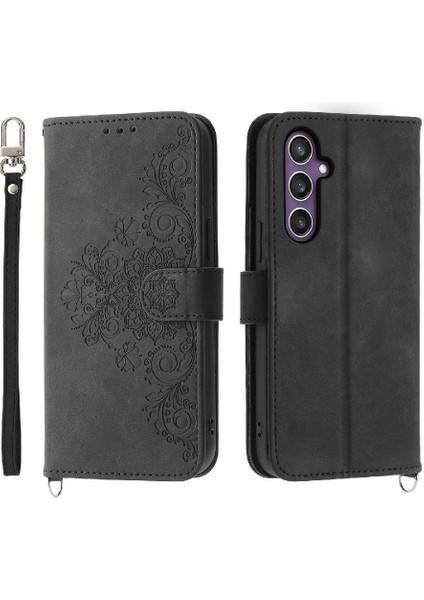 Samsung Galaxy S24 Bileklik Darbeye Dayanıklı Kabartmalı Çoklu Için Flip Case (Yurt Dışından) modelleri