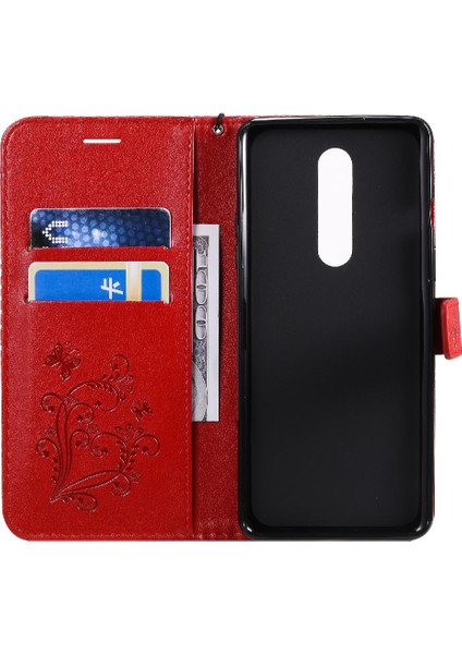 Kart Yuvası Standı ile Oneplus 8 Flip Kickstand Pu Deri Için Flip Case (Yurt Dışından)
