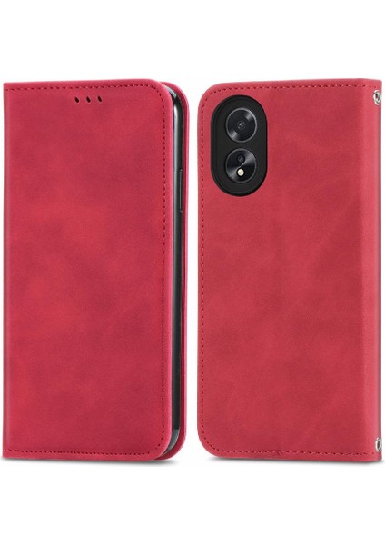 Oppo A38 4G/A18 4g Flip Kapak Için Flip Case Darbeye Basit Iş (Yurt Dışından)