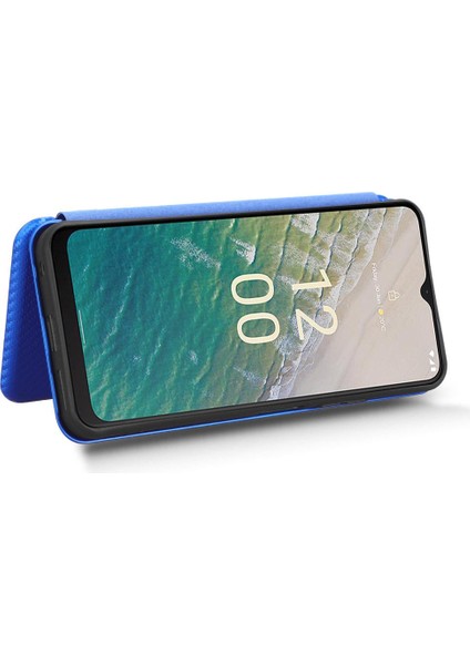 Nokia C32 Deri Folio Flip Case Kart Ekleme Manyetik Fiber Için Kılıf (Yurt Dışından)