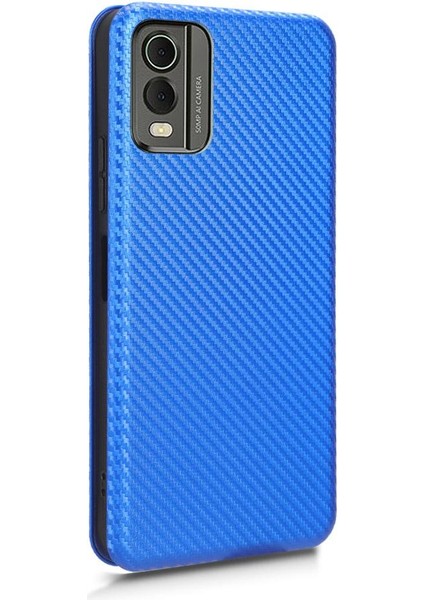 Nokia C32 Deri Folio Flip Case Kart Ekleme Manyetik Fiber Için Kılıf (Yurt Dışından)