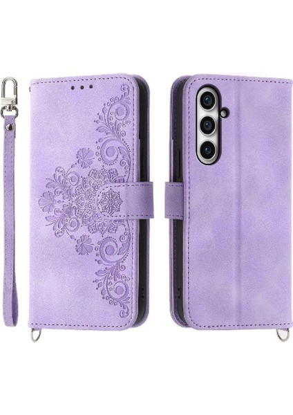 Samsung Galaxy S23 Fe Çoklu Kredi Kartı Yuvaları Bileklik Için Flip Case (Yurt Dışından) modelleri