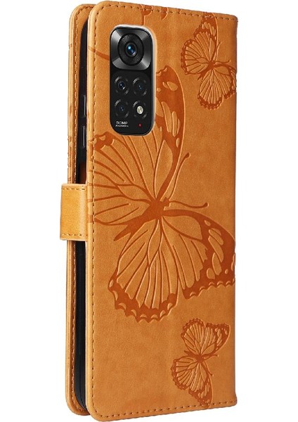 Xiaomi Redmi Not 11 Için Flip Case Kart Yuvası ile 4g Darbeye Kapak Pu (Yurt Dışından)