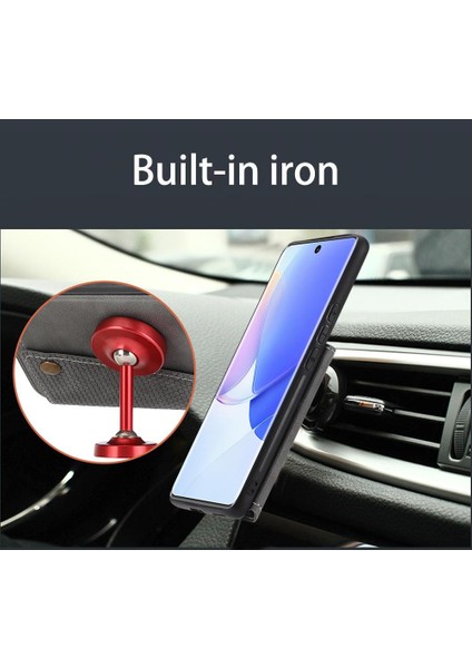 Cüzdan Kılıf Için Huawei Nova 9 Darbeye Koruyucu Kickstand Buit Demir (Yurt Dışından) modelleri