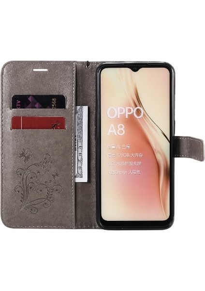 Oppo A8 Için Flip Case/oppo 2020 Flip Kickstand Kart Yuvası Standı ile Kapak (Yurt Dışından)