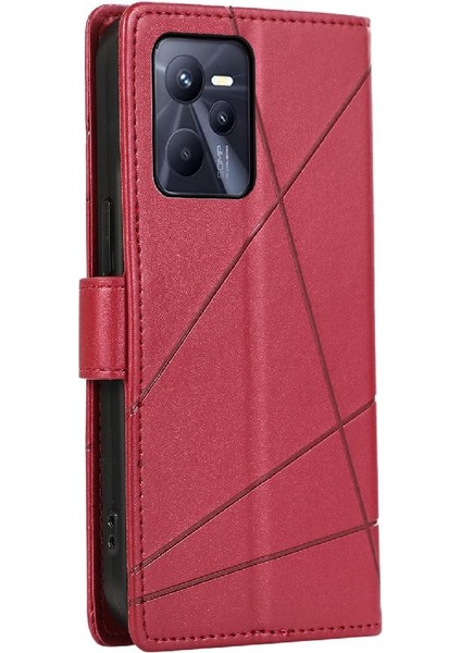 Realme C35 Kickstand Şok Emici Üç Kart Yuvaları Için Flip Case (Yurt Dışından) indirimleri