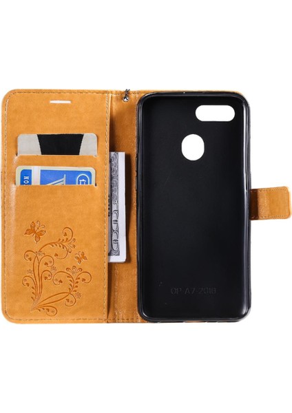 Oppo A7 Için Flip CASE/A5S Flip Kickstand Kart Yuvası Standı ile Pu Deri (Yurt Dışından) modelleri